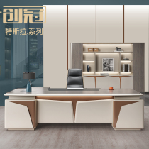  Light luxury paint boss table President table and chair combination Simple modern high-end atmosphere manager office desk and chair