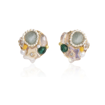Sister K S925 Silver Needle Sweet Paradise Star Crystal Earrings Niche Design Fashion High-end Stud Earrings
