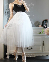 Adult long ballet skirt half-cut gown skirt TUTU skirt photo show dress