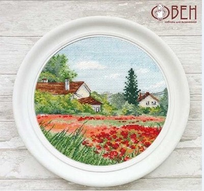 [十字绣图纸重绘源文件114 罂粟花海 Oven 1287 Miniature Poppies]