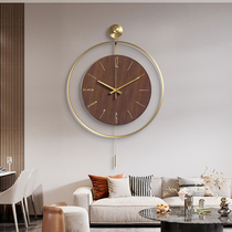 Modern minimalist style round clock wall clock living room light luxury dining room home silent watch wall hanging restaurant decorative clock