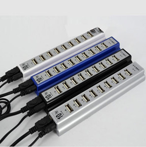 10 ポート USB2.0 ハブ スプリッター、1 ～ 10 ハブ、1 ～ 10 穴の外部電源付き USB ハブ
