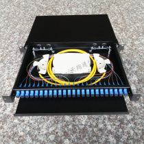 24-core optical fiber distribution frame 1U19 inch rack pull-out 12-port LC optical cable terminal box SC optical fiber junction box