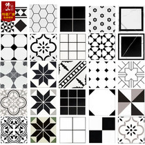 Nordic geometric black and white small tiles 300x300 parquet tile kitchen bathroom floor tiles restaurant flower tiles wall tiles