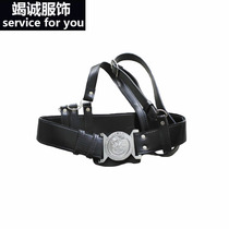 Security armed belt outer waist belt duty belt double Crossbody Black Male