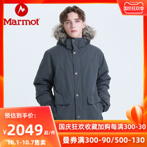 Marmot Marmot long thick warm down jacket 700 Punta water-repellent goose down fur collar parka coat
