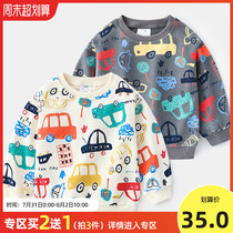 Treasure car sweater 2021 autumn new boys  childrens childrens round neck pullover coat wt-a018S