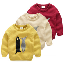 Small fish sweaters 2021 autumn Winter in Korean version of the new boy girl child clothing childrens clothing my shirt my-1010
