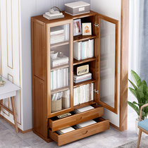 Bookcase minimalist ground floor Nan bamboo shelve Home Living room Contained Storage Racks Simple Children Solid Wood Student Bookshelves