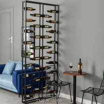 Modern simple wrought iron screen restaurant Red Wine Rack decoration against the wall to floor wine cabinet display stand home living room partition