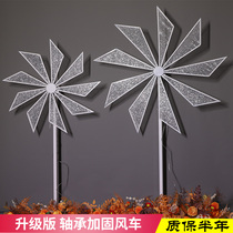 Wedding road guide props Wrought iron shelf electric rotating windmill scene layout Ferris wheel decoration Wedding gifts