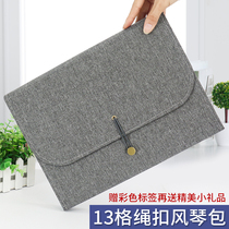 Cloth a4 organ bag Multi-layer folder Student paper clip Multi-function office document bag bag finishing storage box