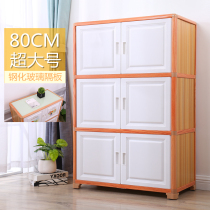 Large thick thick adult double door storage cabinet childrens wardrobe plastic lockers five drawers cabinet baby wardrobe