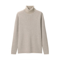 MUJI Men's Rib Washable Turtleneck Sweater