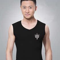 Wu Jing Same Wolf 2 Wu Jing Same Sleeveless T-shirt Mens Cotton Size Round Neck Loose Leisure Sports Fitness Cross