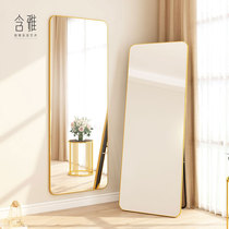Mirror full body dressing dressing mirror home bedroom wall hanging wall fitting fitting vertical makeup big floor mirror ins Wind