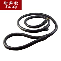 Dog neckline gold wool traction rope genuine leather dog P chain of large canine dog chain integrated pet supplies without item ring