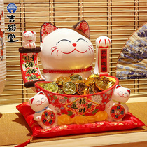 Gitatang fortune cat ornaments open Japanese large and small household piggy bank automatic beckoning opening shake hand gift