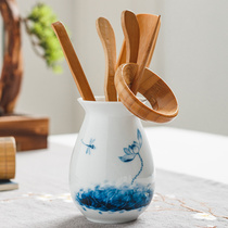 Hand-painted ceramic tea ceremony six gentlemen set tea clip bamboo kung fu tea set spare parts white porcelain