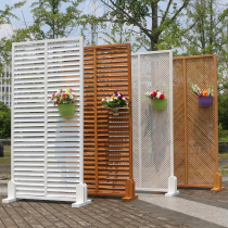 Outdoor anticorrosive wooden fence fence fence fence louver outdoor screen decoration grid fence wooden fence climbing flower stand