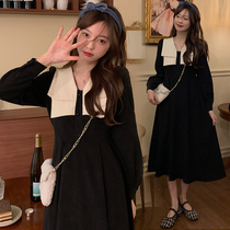 Pregnant women spring coat autumn and winter 2022 spring and autumn new net red suit fashion large size pregnant women dress