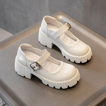 Rice white Mary Jane shoes French style thick bottom summer small leather shoes female jk matching dresses for spring and autumn single shoes