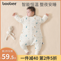 Baby sleeping bag Spring and Autumn Winter thermostatic thickening sleeping bag newborn child split cotton kicks baby Four Seasons Universal