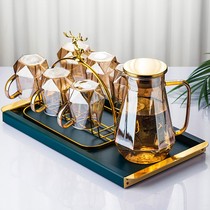 Modern Light Lavish Tea Cup Kettle Suit Glass Water Cup Home Living Room Eu Style Tea Set Cup With Mug Family Suit