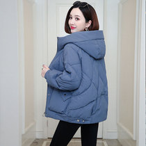 Small cotton-padded female Korean version of loose casual middle-aged mother thickened foreign style short winter coat 2021 new style