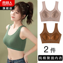 Girl underwear female students Junior High School High School anti-light smear chest development vest pure cotton one-piece bra gathering