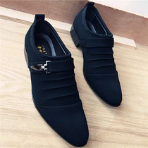 2021 autumn mens shoes business casual shoes leather shoes Korean version of the British youth pointed leather shoes fashion breathable Mens shoes