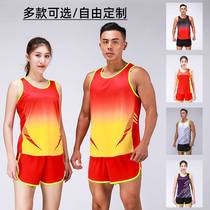 Athletics training suit suit men and women running sports vest shorts student printing team uniform sports custom competition suit