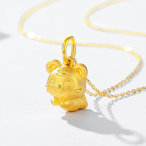 Ottles discount store Withdrawal Cupboard Clearance Clear Cabin Pick-up 18K Sharkin Meng Meng Small Tiger Pendant Outlets Female Accessories