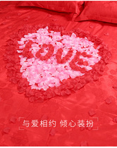 Silk cloth simulation petals fake rose bed flowers wedding white hand flower decoration wedding petals to create romantic arrangement