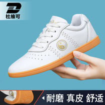 Du Weike Taiji shoes Womens leather spring and summer martial arts shoes mens bull tendons practice Tai Chi kung fu training sneakers