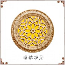  Custom Boya sandstone pendant sculpture European-style relief round carving hollow flower board Hotel villa clubhouse decoration main material