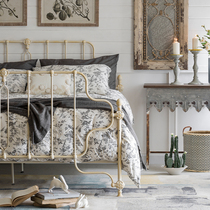 Nina Export Furniture French vienne Series Super American Iron Bed 150 180 Double Bed Antique White