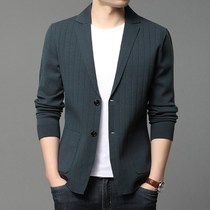 Famous Sefeng Knitted Striped Small Suit Men Spring and Autumn New Korean Slim Simple Mens Sweater Single West Jacket