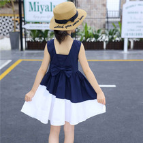 Girls summer dress dress dress 2022 new trendy ocean gas summer style CUHK Scout band Skirt Sleeveless Girl Princess Dress