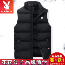 Playboy 2021 new autumn and winter vest vest trend plus velvet padded jacket down padded padded jacket down horse clip cotton men men