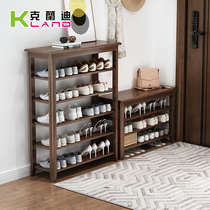Crandy Nordic solid wood shoe rack subentry door-opening shoe cabinet for sitting room good-looking multilayer dust resistant home changing shoes stool