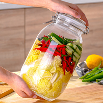 Large kimchi jar household with thick sealed sealed glass pickled food jar Pickles pickled cabbage sauerkraut container