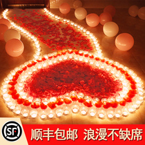 Candles romantic birthday creative supplies courtship proposal confession artifact creative props surprise scene layout heart shape