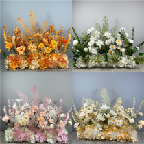 New wedding road flower wedding flower row flower row flower wedding road introduction decoration flower art big flower art