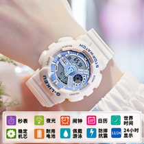 Yang Purple Tong Watch Womens Sports Waterproof Luminous Electronic Watch Mens Early High School High School Students Children Girl Temperament Womens Table