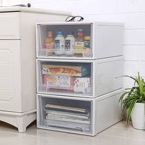 Clothes storage box drawer type household large thickened storage box wardrobe finishing cabinet transparent underwear storage box