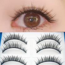 10 pairs of dress supernatural simulation false eyelashes cross soft and dense with short beginners naked makeup face eyelash women
