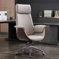 New Italian minimalist leather boss chair big class chair fashion office chair light luxury President swivel chair computer chair business