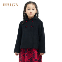 Rebbik RBIGX Tong dress Soft 100% Pure wool Short Coat Girl Autumn Winter Warm Fur Coats