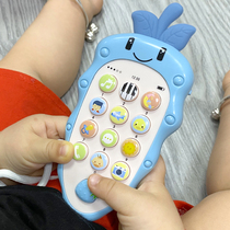 Infant can bite simulation mobile phone puzzle boys and girls baby children 0-1-3 years old music phone early education toys